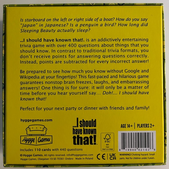 I should have known that! Trivia Game - Picture 3 of 6